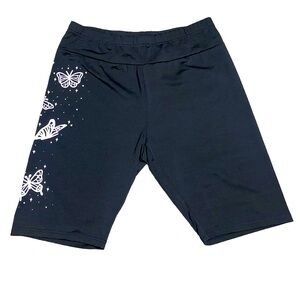 SHEIN Curve Butterfly Print Elastic Waist Bike Shorts, 2XL